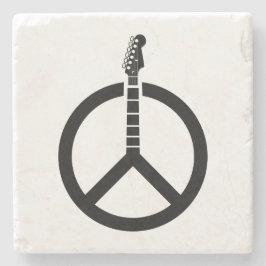 Gitarrenfriedenszeichen Steinuntersetzer