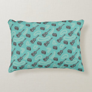 Gitarrenfunkmuster Farbe Hintergrund P Zierkissen