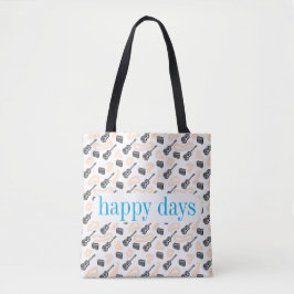 Gitarrenfunkmuster Happy D Custom Tote Bag