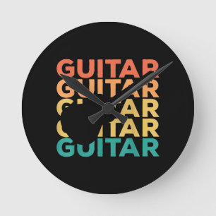 Gitarrengeschenk Akustische Gitarrist Runde Wanduhr