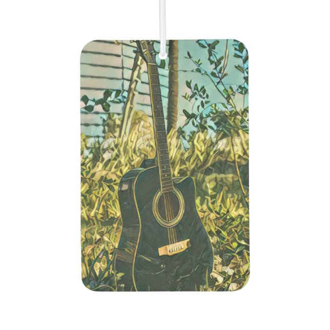Gitarrengeschenk Autolufterfrischer (Vorderseite)