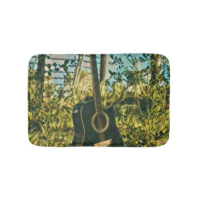 Gitarrengeschenk Badematte (Vorderseite)