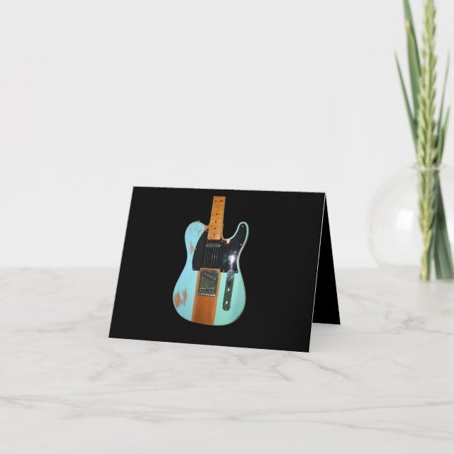 Gitarrengeschenk| Coole elektrische Gitarre Dankeskarte (Vorderseite)