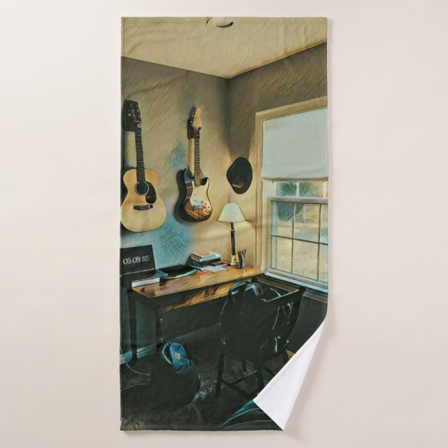 Gitarrengeschenke Badhandtuch Set (Badehandtuch)