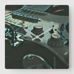 Gitarrengeschenke für den Freund Quadratische Wanduhr