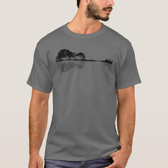 Gitarrengitarre Naturwald Bass Gitarrist T-Shirt (Vorderseite)