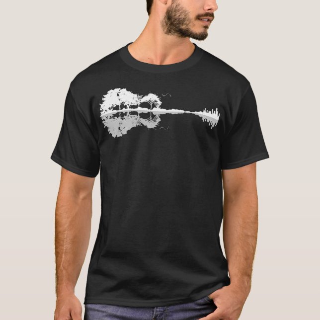 Gitarrengitarre Naturwald Bass Gitarrist T-Shirt (Vorderseite)