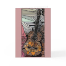 Gitarrengläser-Grußkarte