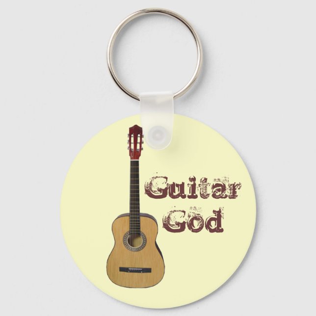 Gitarrengott Schlüsselanhänger (Vorderseite)