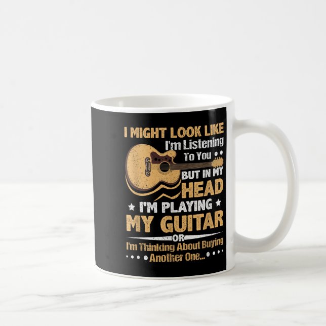 Gitarrengraf für Männer - Funny Musician Guitar Gr Kaffeetasse (Rechts)