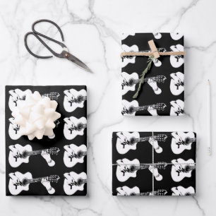 Gitarrengrafik Geschenkpapier Set