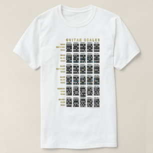 Gitarrengriffbretter Vorder- und Rückseite T-Shirt