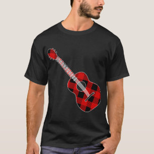 Gitarreninstrument Buffalo Kariert Gitarrist Chris T-Shirt