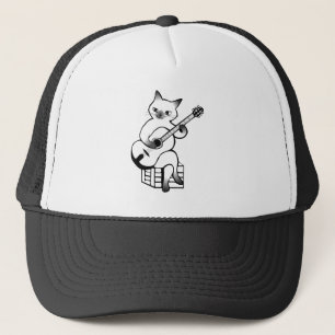 Gitarreninstrument Musik Jazz Cat Truckerkappe
