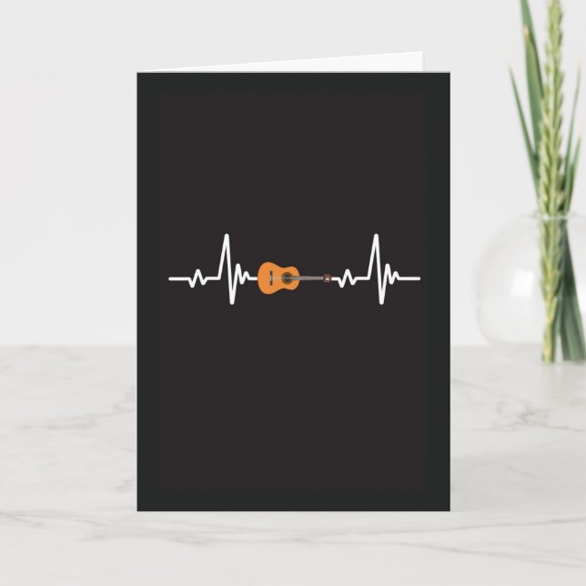 Gitarrenkarten Rock And Roll Gitarrist Musiker Karte (Vorderseite)