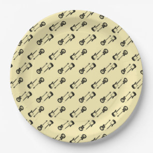Gitarrenkörper Papierplatten Pappteller