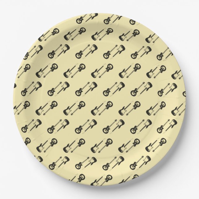 Gitarrenkörper Papierplatten Pappteller (Vorderseite)