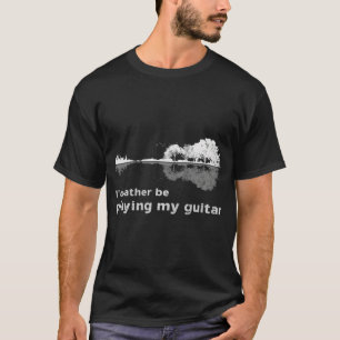 Gitarrenlandschaft spielt eher Gitarre T-Shirt