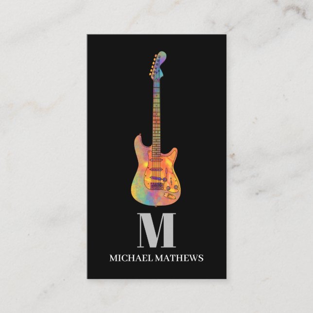 Gitarrenlehrer Custom Visitenkarte (Vorderseite)