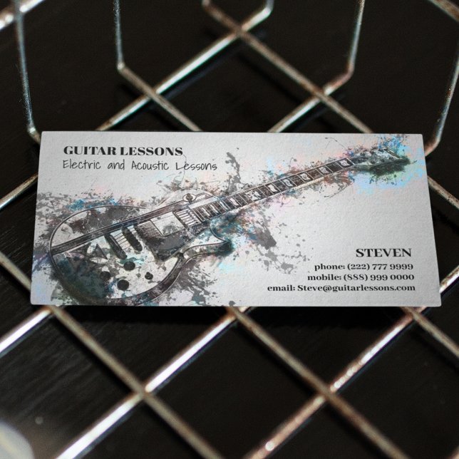 Gitarrenlehrer | Elektrische und akustische Lehren Visitenkarte (Von Creator hochgeladen)