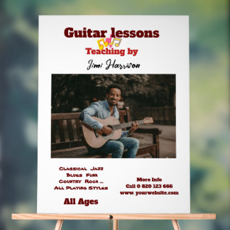 Gitarrenlehrer - individuelles Akryllisches Zeiche Acrylschild