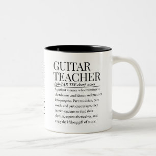 Gitarrenlehrer Zweifarbige Tasse