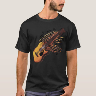 Gitarrenleidenschaft - Musiknoten Flow T-Shirt