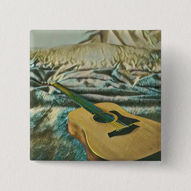 Gitarrenliebhaber Button (Vorderseite)
