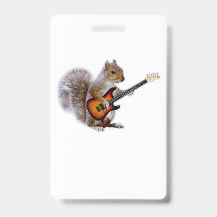 Gitarrenliebhaber Eichhörnchen spielt Gitarre Ausweis