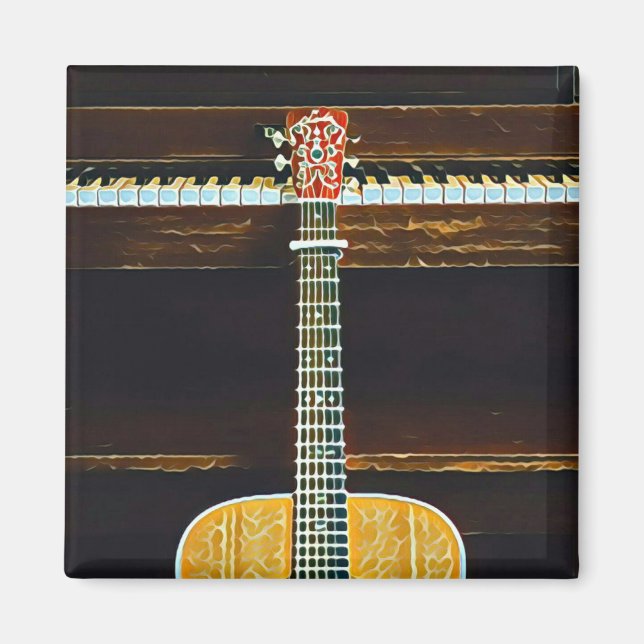 Gitarrenliebhaber Magnet (Vorne)