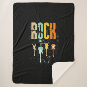 Gitarrenliebhaber   Retrostil   Geschenk für Gitar Sherpadecke