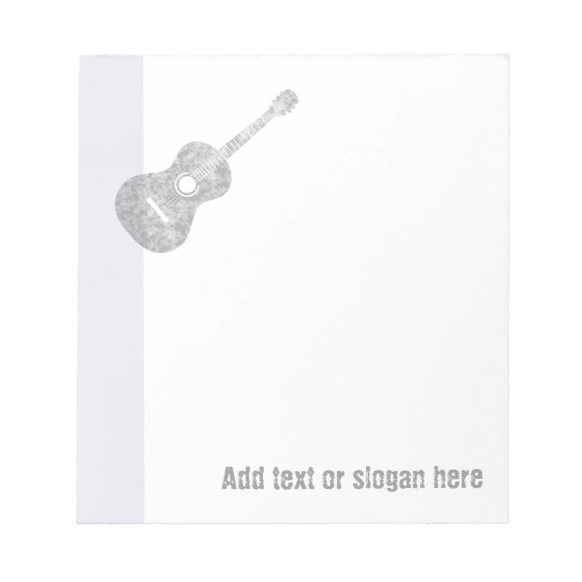 Gitarrenlogo und Slogan Notizblock (Vorderseite)