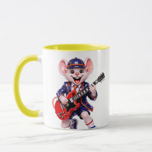 Gitarrenmaus Süße Rockmusik Figur Tasse
