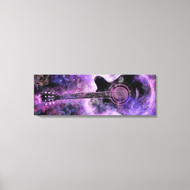 Gitarrenmusik Canvas Print Lila - Malerei Leinwanddruck (Vorderseite)