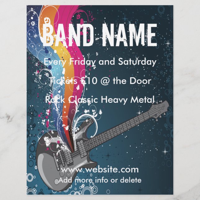 Gitarrenmusik Flyer (Vorne)