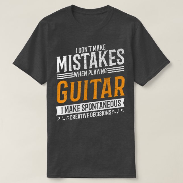 Gitarrenmusik Lover Creative Guitar Player T-Shirt (Design vorne)