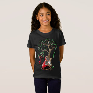 Gitarrenmusik-Shirt Gitarrenspieler Watercolorbaum T-Shirt