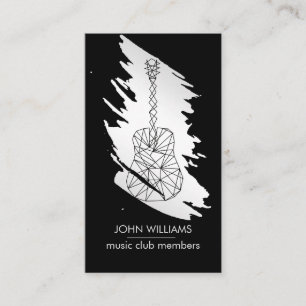 Gitarrenmusik World Teacher Player Silver Gray Visitenkarte