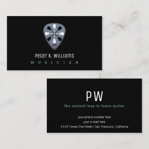 Gitarrenmusiker Visitenkarte mit Gitarrenauswahl