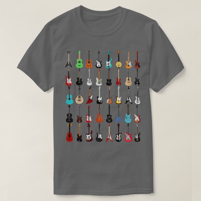 Gitarrenmusikinstrument (Rock'n'Roll-T-Shirt) T-Shirt (Design vorne)