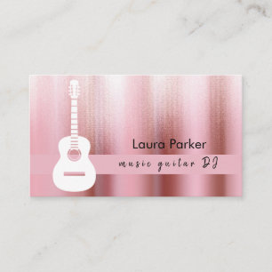 Gitarrenmusiklehrer Rose Gold DJ Player Visitenkarte