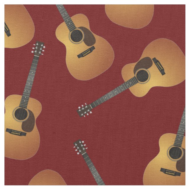 Gitarrenmusikmusik Zimmerdekor Rot Stoff (Nahaufnahme)