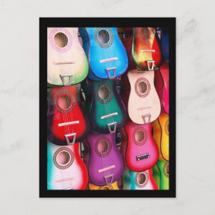 Gitarrenmusikpostkarte Postkarte