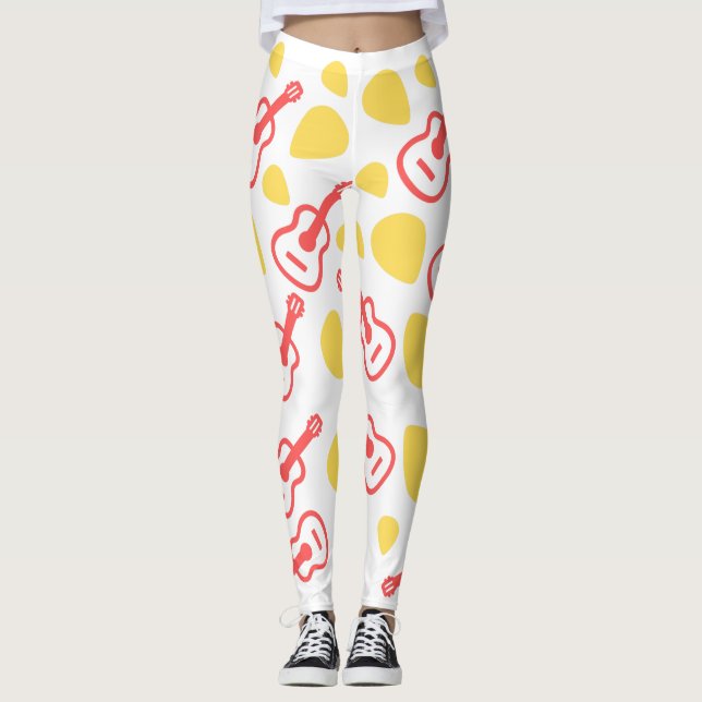 Gitarrenmuster Leggings (Vorderseite)