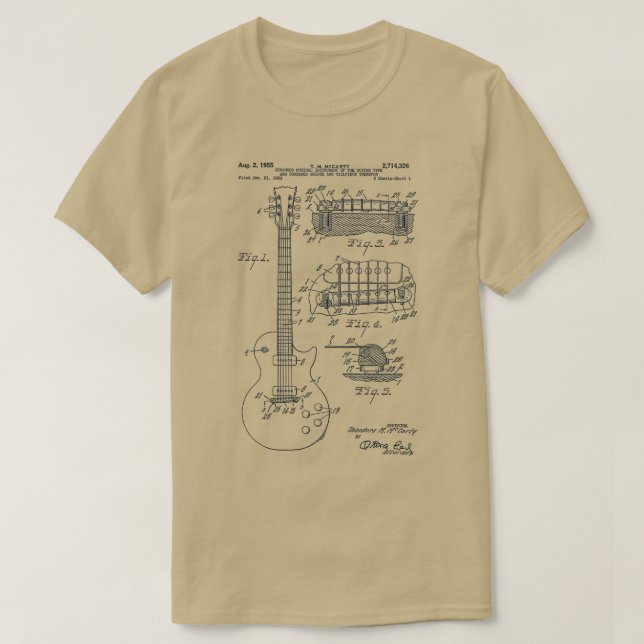 Gitarrenpatent von 1955 T-Shirt (Design vorne)