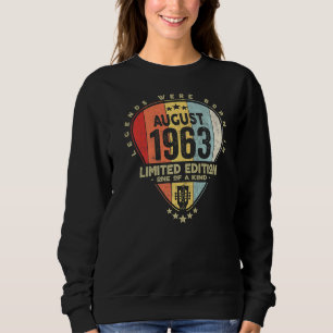 Gitarrenpick Legenden wurden im August 1963 gebor Sweatshirt