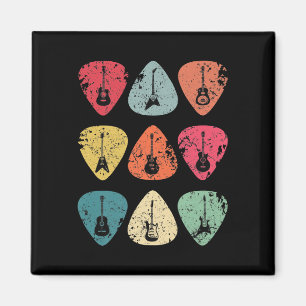 Gitarrenpick Retro Vintage für Gitarristen Bassist Magnet