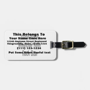 Gitarrenpickerei Rollstuhl Rollstuhl Rockstar Gepäckanhänger