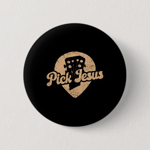 Gitarrenplättchen Jesus Musik Pastor Frohe Ostern Button