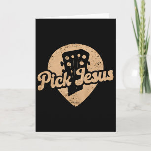 Gitarrenplättchen Jesus Musik Pastor Frohe Ostern Karte